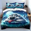 "Polar Bear Relaxing Night Bundle" Exquisite three-piece bedding set gift for kids and adults