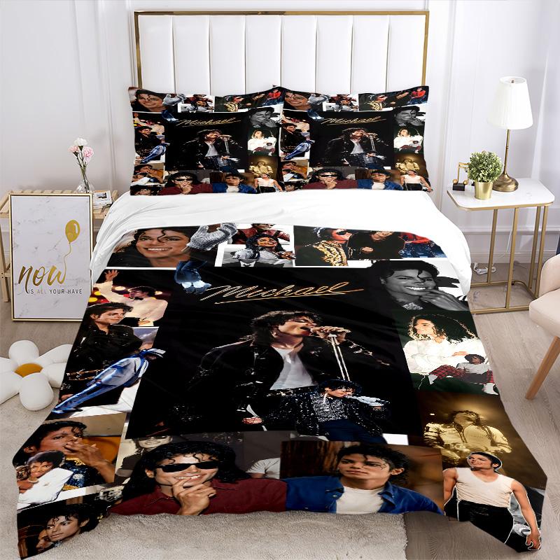 Michael Jackson Collage Print 3Pcs Bedding Setduvet Cover With 2 Bedropillowcase Home Birthday Gift