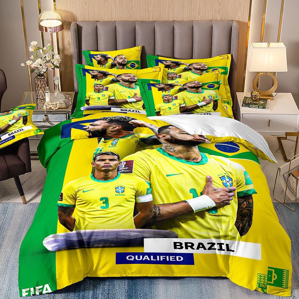 Home Textile Quilt Set Four-Piece World Cup Football 3D Printing Three-Piece Bedding