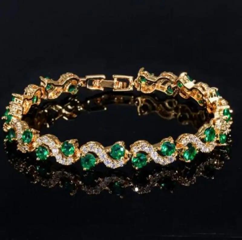Fashion Crystal Gem Bracelet Temperament Elegant Charm Bracelet Jewelry Gift for Women