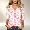 Women's Casual Printed V-Neck 3/4 Sleeve Top