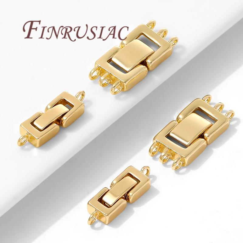 18K Vergoldete 1-reihige Perlenverschlüsse Für Schmuck, Modische Halsketten Armbänder Verschlüsse Beschläge,Verbinder Zubehör DIY Zubehör