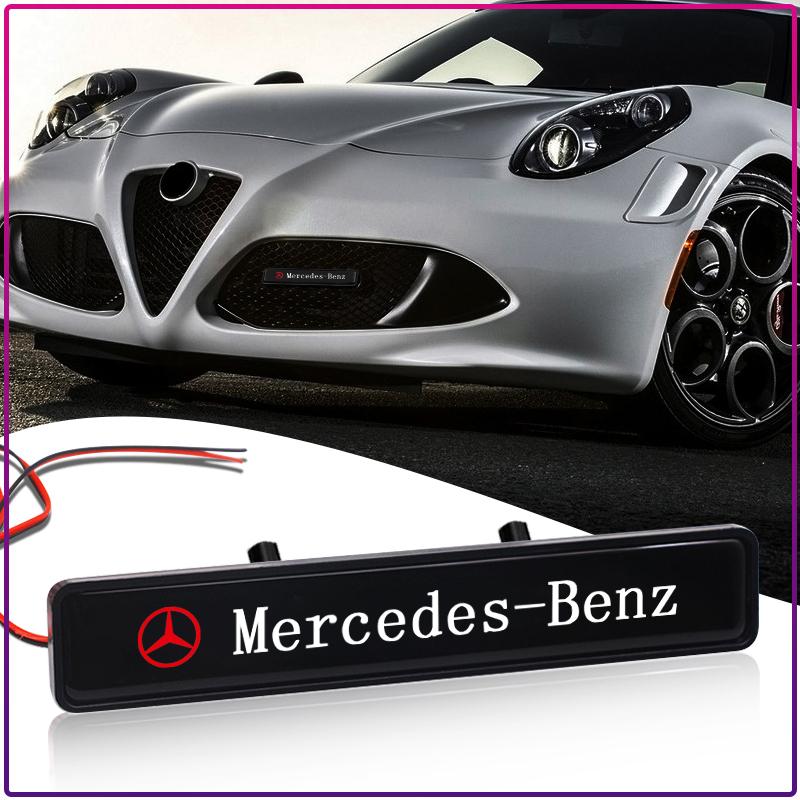 Car Decorative Light LED Front Hood Grille Emblem Badge Decor Caps For Mercedes Benz GLC63 GLC43 GLC250 GLC300 X253 C253 W253 SM5