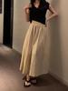Retro Women's A-Line Midi Skirt - College Style, Versatile & Loose, Perfect for Summer