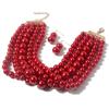 Set de Gargantilla Multicapa de Perlas Europeas y Americanas para Mujer