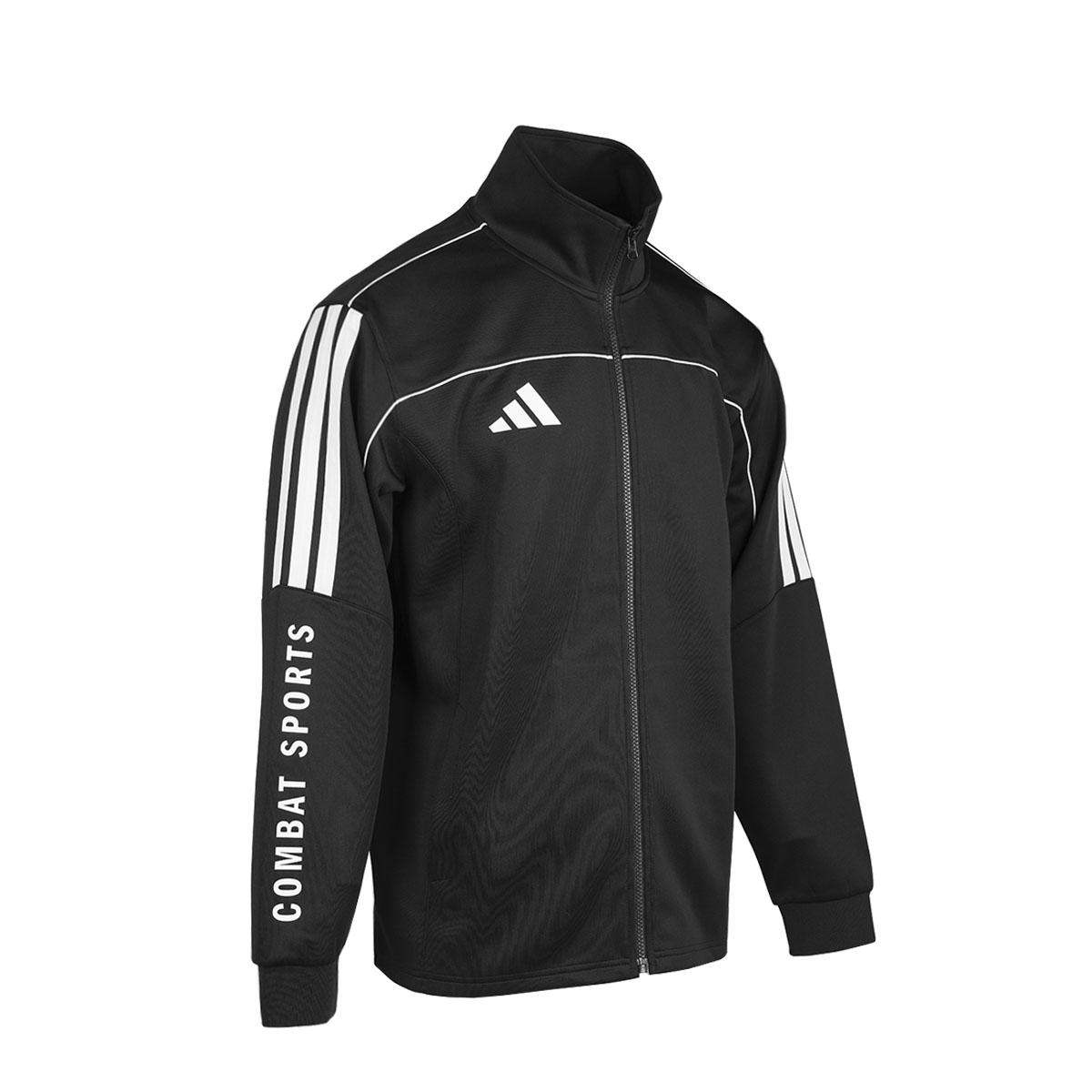 adidas Unisex Striped Breathable Training Jacket Black White Unisex TR401CS-BW S