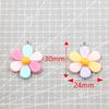 5 Color Resin Flower Charms: 24x30mm for Bags, Necklaces, Bracelets, and Phone Accessories