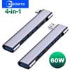 4-in-1 USB C HUB 3.0 PD 60W Type C 3.1 Multi Ports USB Splitter OTG Adapter USB HUB For Xiaomi Lenovo Macbook Pro 13 15 Air Pro