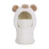 Kids Winter Warm Fleece Knit Hat With Bear Face Mask Neck Warmer One-Piece Hooded Beanie Girls Boys