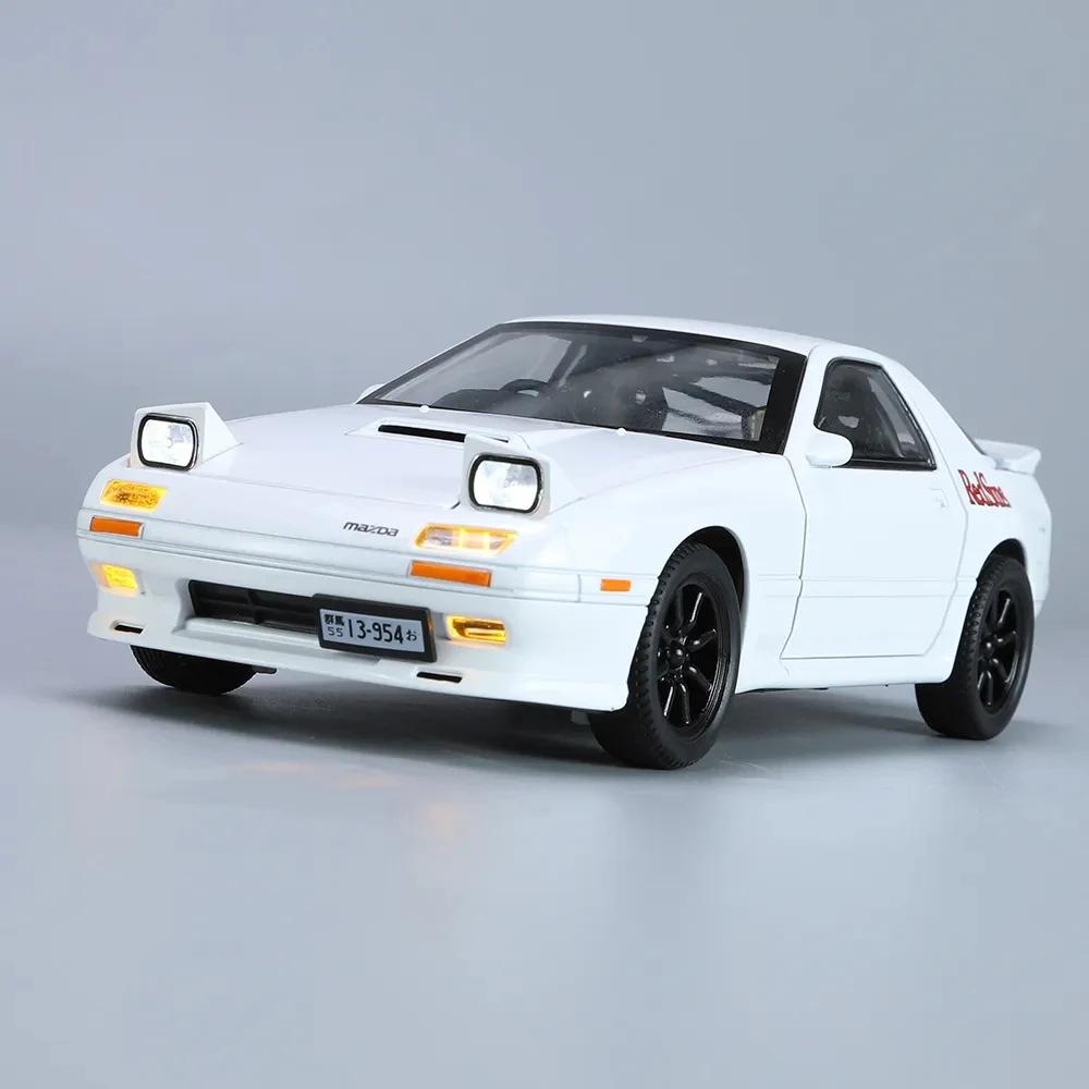 1/24 Mazda RX7 Supercar Alloy Car Diecasts & Toy Vehicles Car Model Sound and Light Pull Back Car Toys Children's Gifts