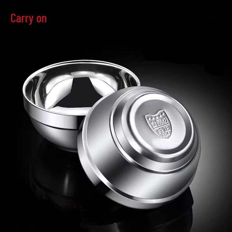 Shuncheng 316/304 Stainless Steel Double-Layer Insulated Kids Bowl