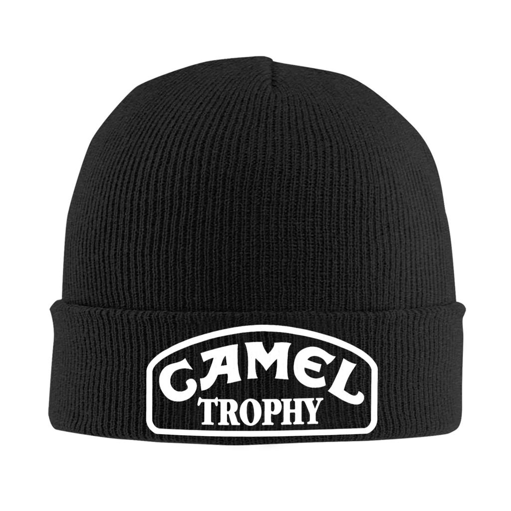 Camel Trophy Knitted Hat Womens Mens Beanie Winter Hats Acrylic Vehicle Logo Warm Melon Cap