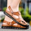 22 Summer Large Size Baotou Hand Stitched Leather Sandals Casual