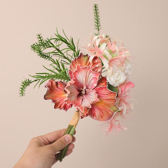 Simulated Bouquet Irises Doves Bouquet Realistic Silk Flowers Low Maintenance Fake Flower Bouquet Interior Decor