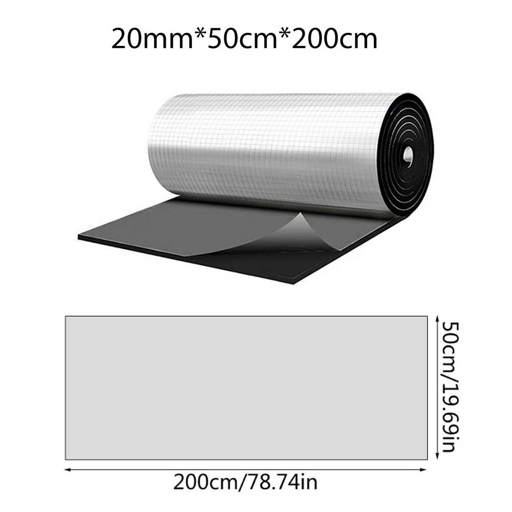 Aluminum Thermal Insulation Car Acoustic Insulation Pad 50x200cm Auto Hood Engine Heat Insulation Sheet Auto Accessories