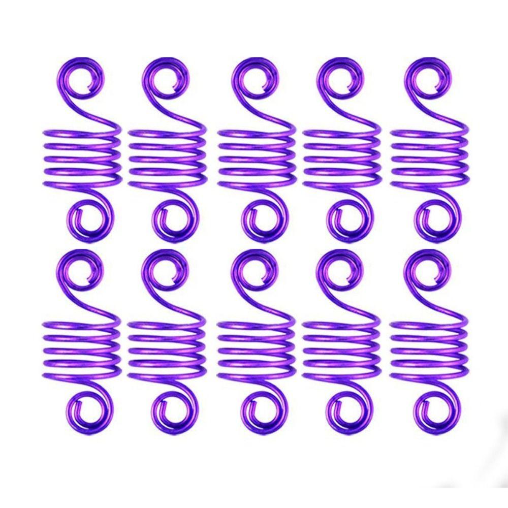 10Pcs Hair Braids Spring Hair Rings DIY Cuffs Tubes Hair Accessories Dreadlocks Beads  African
