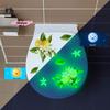 M-Luminous Dolphin Panda Rabbit Animal Flower Toilet Sticker Self-Adhesive Pvc Bathroom Home Decoration Green Dream Fun Pattern