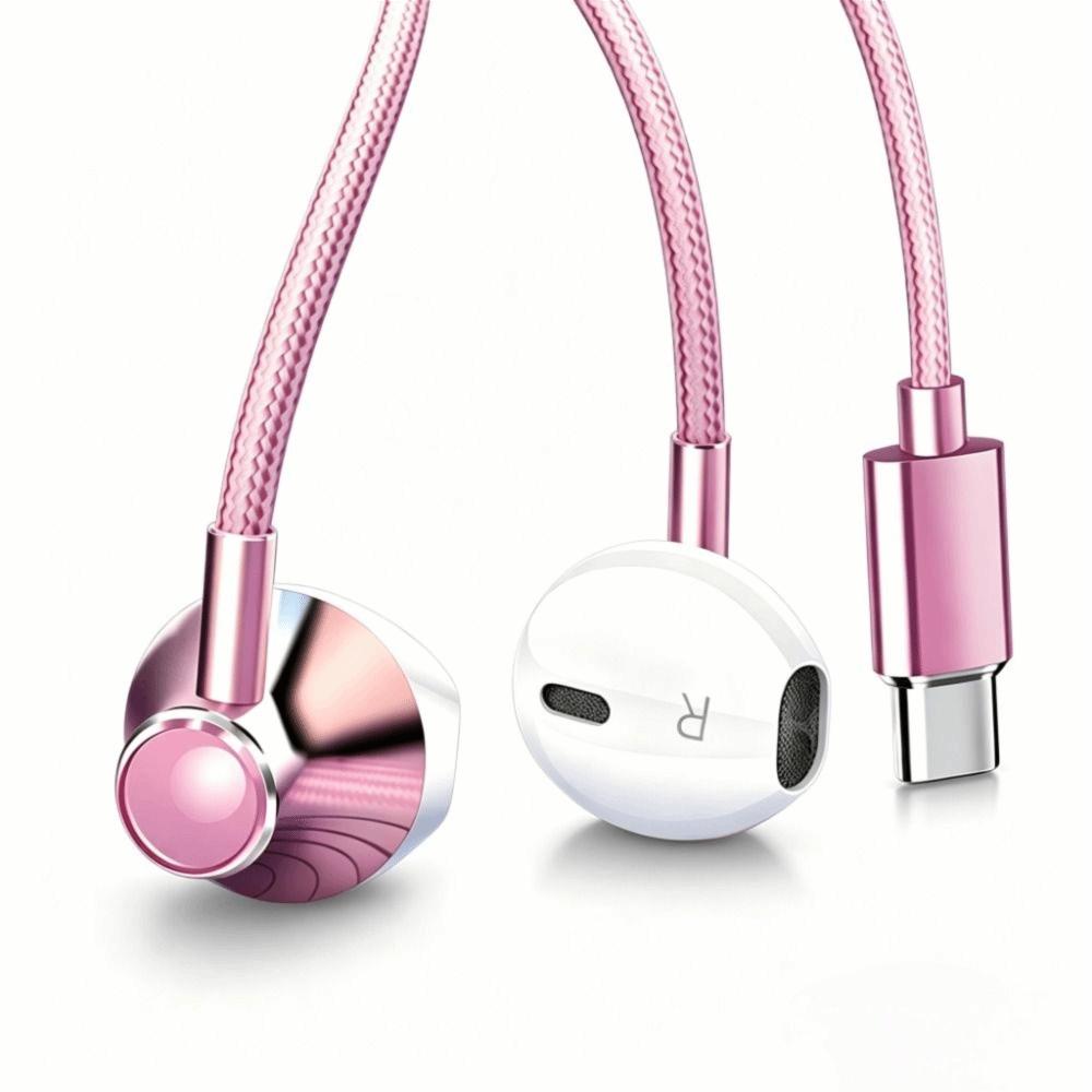 Type C&3.5mm Wired Earphones HIFI Stereo Wired Earbuds Type C Gamer Headset Music
