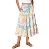 Womens Maxi Skirt Drawstring High Waisted Summer Long Skirts Lightweight Tiered Flowy Floral Pleated Skirts
