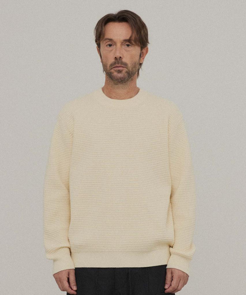 WMC Waffle Crewneck Knit_Ivory