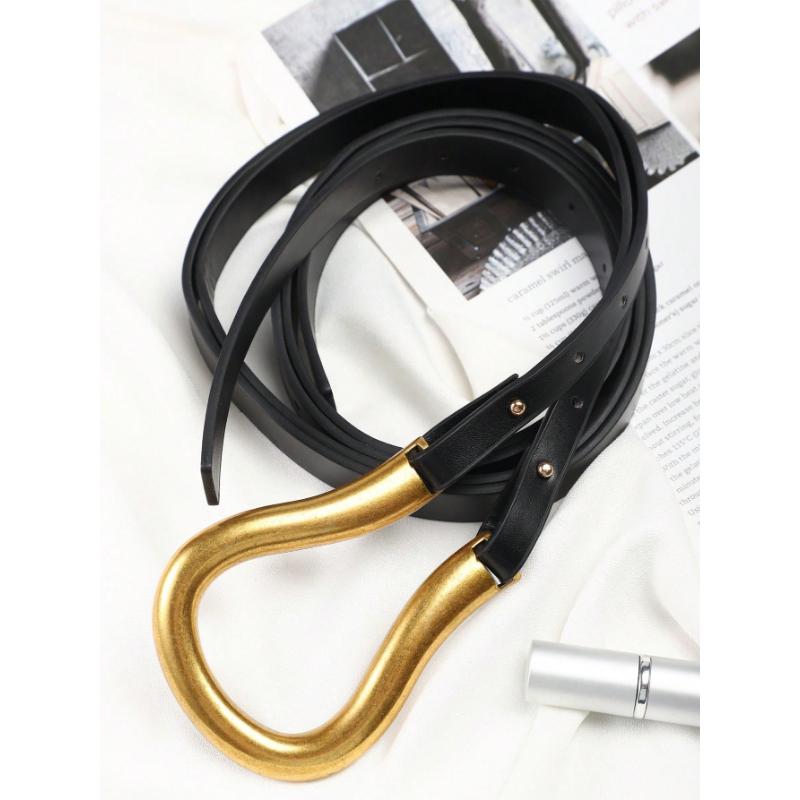 1pc Women's Suit Waist Belt, Versatile Wide Horseshoe Buckle Decoration Belt For Skirt Summer, School Fall, Autumn, Halloween