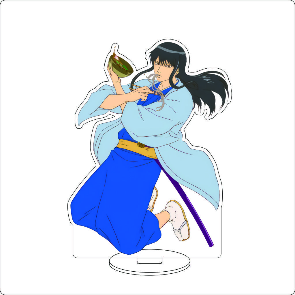 16CM Anime Gintama Cosplay Acrylic Stand Ornaments Kagura Kondou Isao Katsura Kotarou Sakata Gintoki Figure Stand Gifts