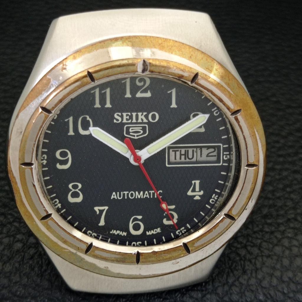 GENUINE VINTAGE SEIKO 5 AUTOMATIC JAPAN 7019A MENS BLUE DIAL WATCH a702399-5 R124-a702399