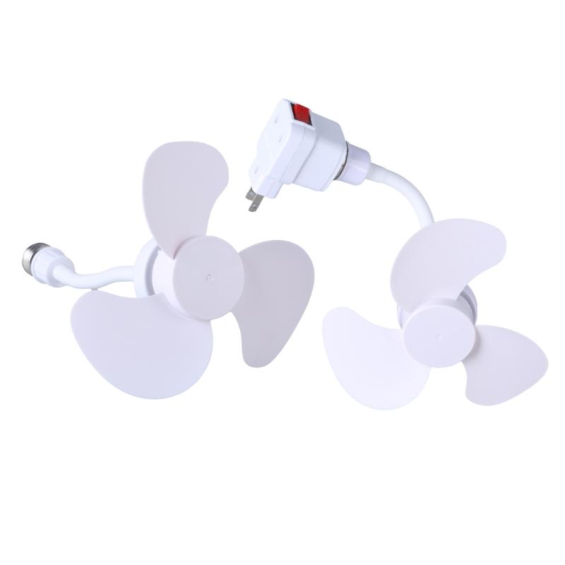 10W Ceiling Fans Strong Wind Quiet E27 Socket with Switches Ceiling Fans Flexible Tube Fan for Room Offices