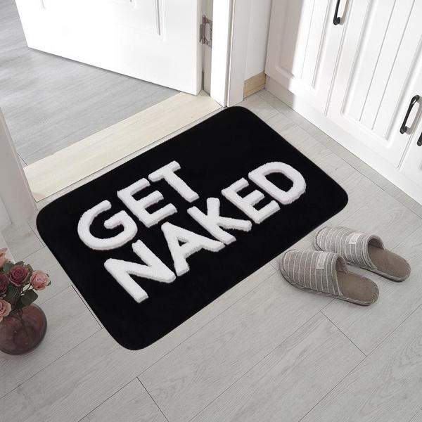 1/2pcs Microfiber Bath Mat Quick Dry And Washable Door Mat, Non Slip Letters Bathroom Rug, Soft And Thicken Shower Mat, Absorbent Bathroom Carpet