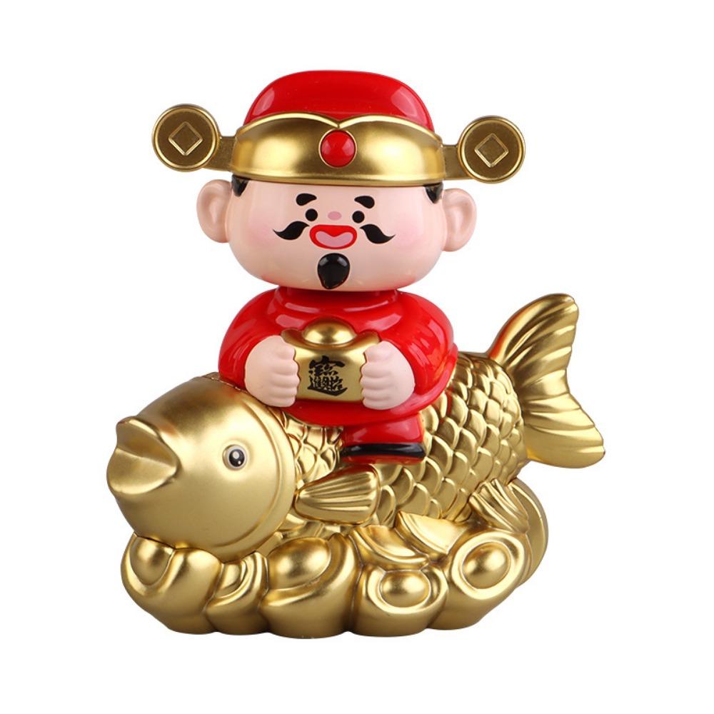 Yuanbao Design Nodding God of Wealth Ornament Automatic Nodding Car Ornaments Car Gift