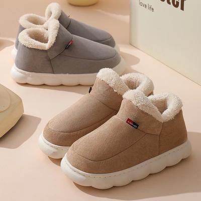 2025 Winter Women Shoes Casual House Shoes for Men Outdoor Warm Cotton Shoes for Women Indoor Plush Padded Slippers Female