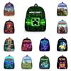 Cute Cartoon Print Minecraft Backpack For Boys And Girls Lightweight And Spacious Medium Size 36-55l Capacity