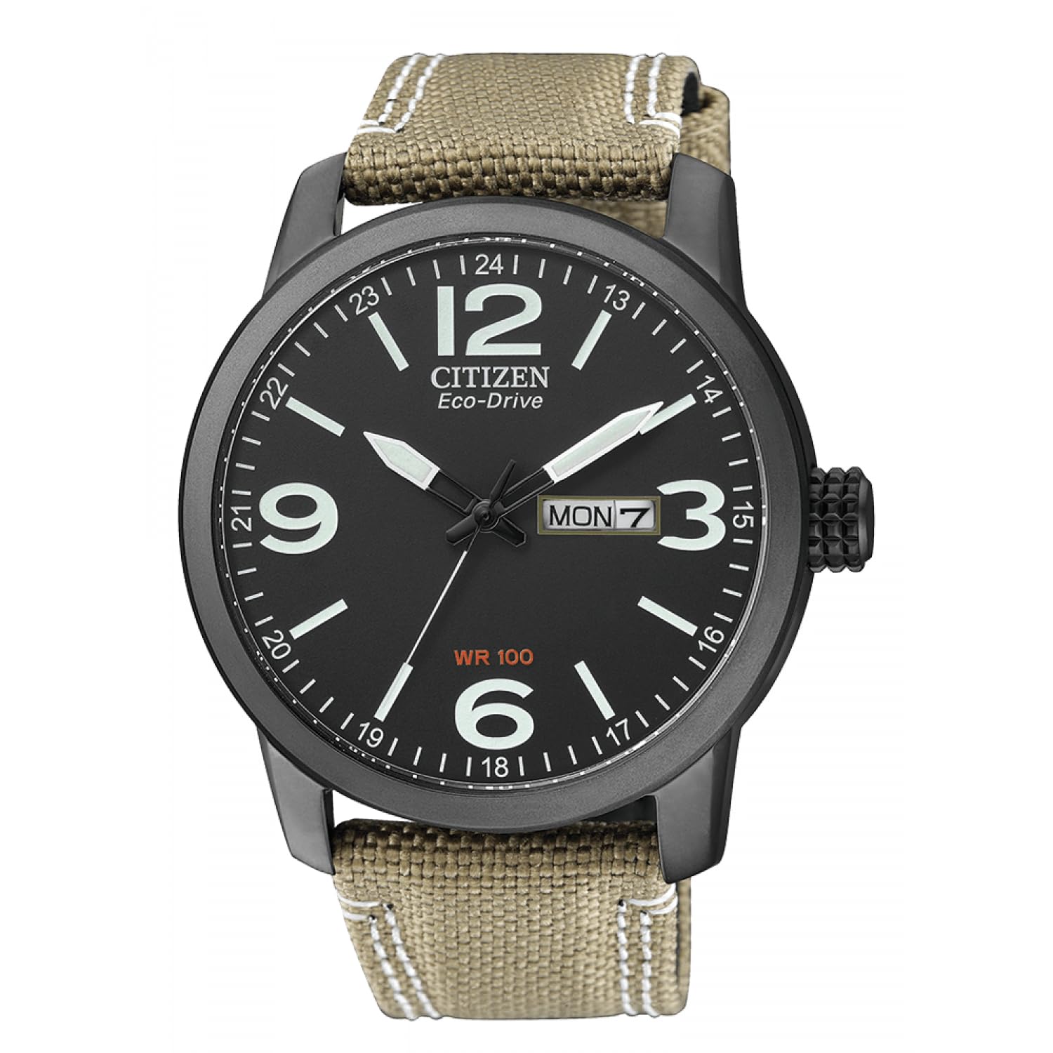 Citizen Analog Strip BM8476-23E, Black/Beige,