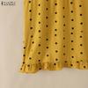 ZANZEA Women Summer Casual Polka Dot Print Loose Sleeveless Tank Tops