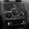 For Renault Megane II 2004-2008 Real Carbon Fiber Stickers Central AC Vent Control Panel Car Accessories Interior Decorative