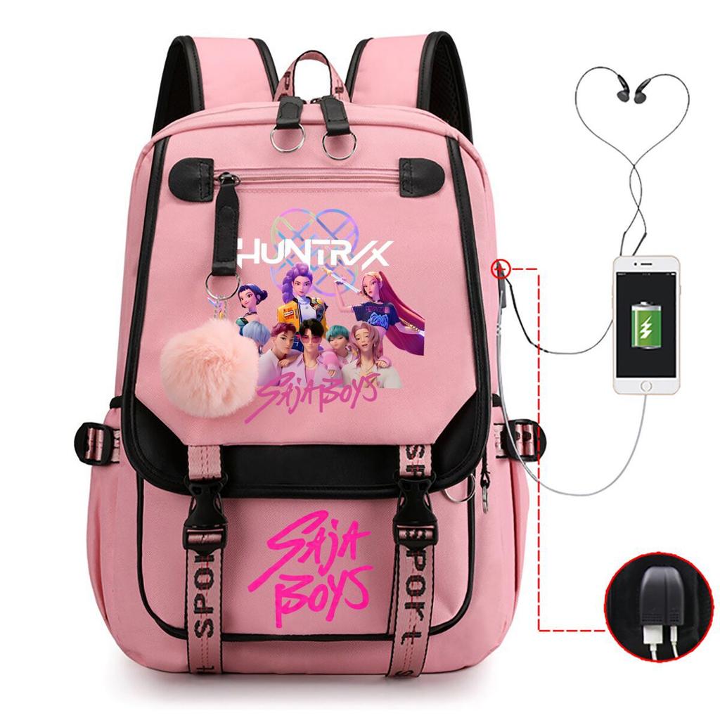 Anime Cartoon Printing High Value Student Spine Protection Schoolbag Going Out Leisure Backpack With Usb