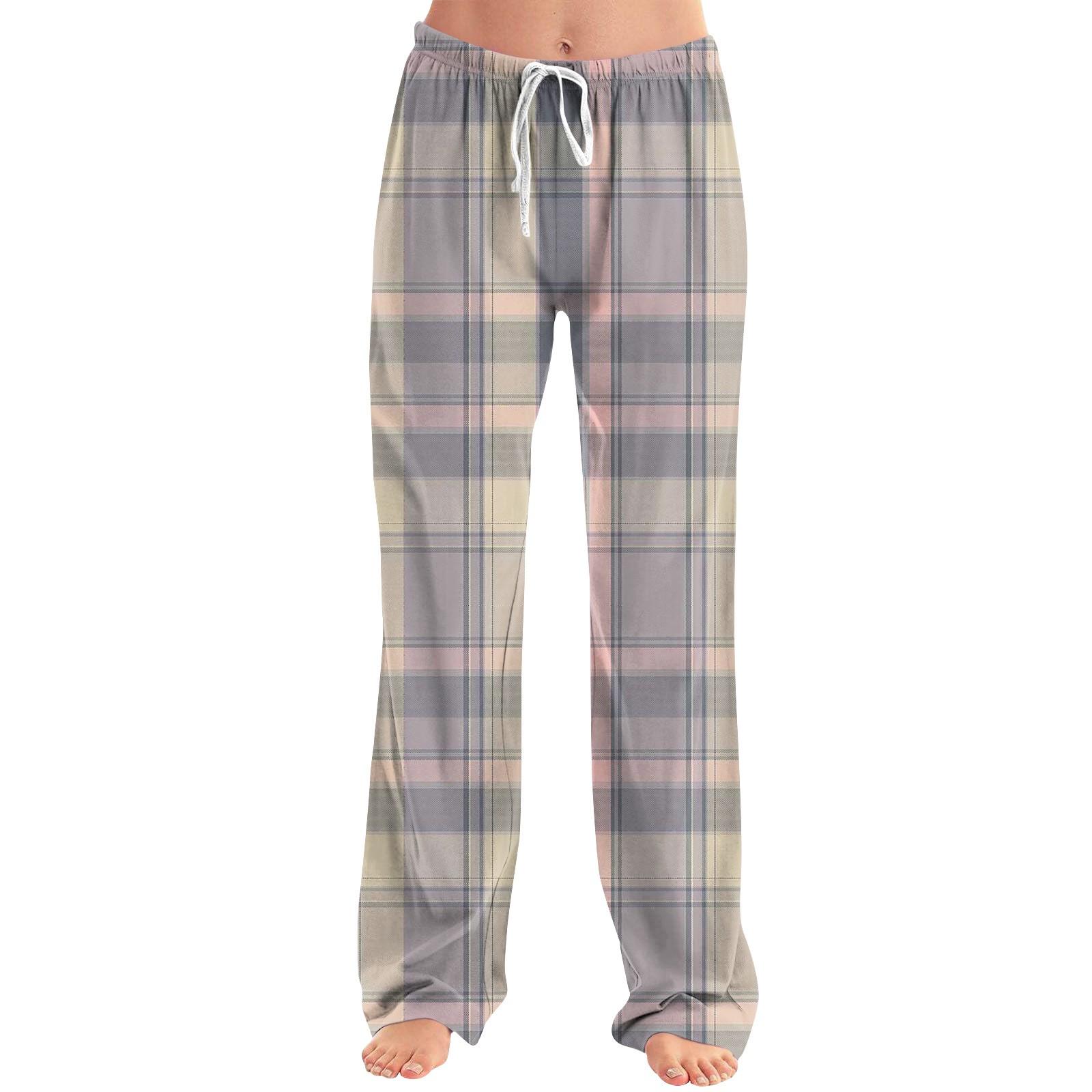 

Женские пижамные штаны, одежда для сна, повседневные брюки с эластичной резинкой на талии, удобные прямые свободные брюки для йоги XXXL