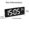 Voice Control Digital Alarm Clock Temperature Dual Alarm Snooze Desktop Table Clock Night Mode 12/24H LED Clock Watch2