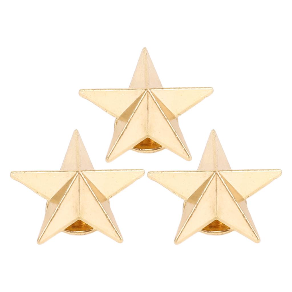 50 Set 5 Pointed Star Rivets Alloy 16mm Star Studs with 4mm Slot Screws for Lthercraft Clothing Hat