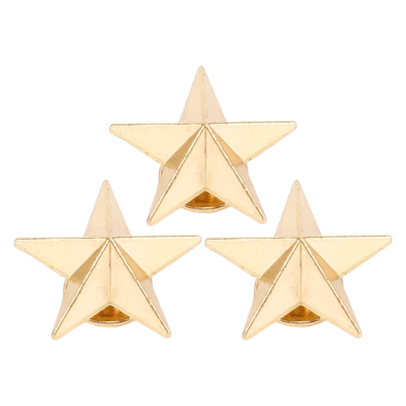 

50 комплектов пятиконечных звездных заклепок из сплава 16 мм, звездные шипы с 4 мм винтами со шлицем для кожевенного дела и одежды золотой