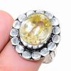 Citrine Gemstone 925 Silver Jewelry Ring Size 7