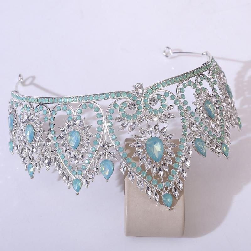 Bandeaux de Fête Élégants Couronnes Serre-tête pour Anniversaire Mariage Diadème de Reine pour Filles Spectacle Scène Costume