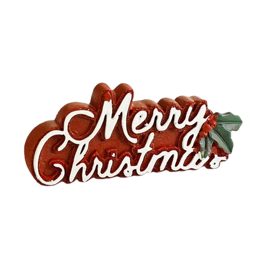 Festive Season Resin Christmas Ornament Holiday Tree Decoration Creative Resin Crafts Ornament Red Tabletop Display