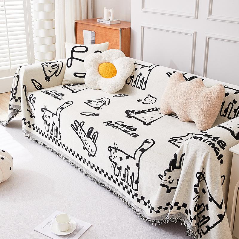 

Чехлы для диванов из синели с защитой от царапин, универсальный чехол для четырех сезонов, универсальный универсальный нескользящий коврик, полотенце, одеяло 180*130cm