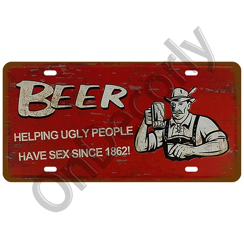 Tin Sign Plate Home Decor Vintage Metal Sign Funny Poster Tinplate Coffee For Bar Pub Club Man Cave Wall Decoration Wine Beer