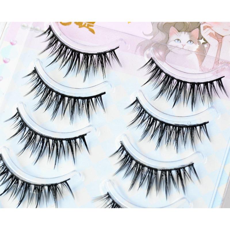 The whole air-feeling comic, wet eyelashes, eyelash beauty electric, the same one-piece curled hard stem false eyelashes, photogenic
