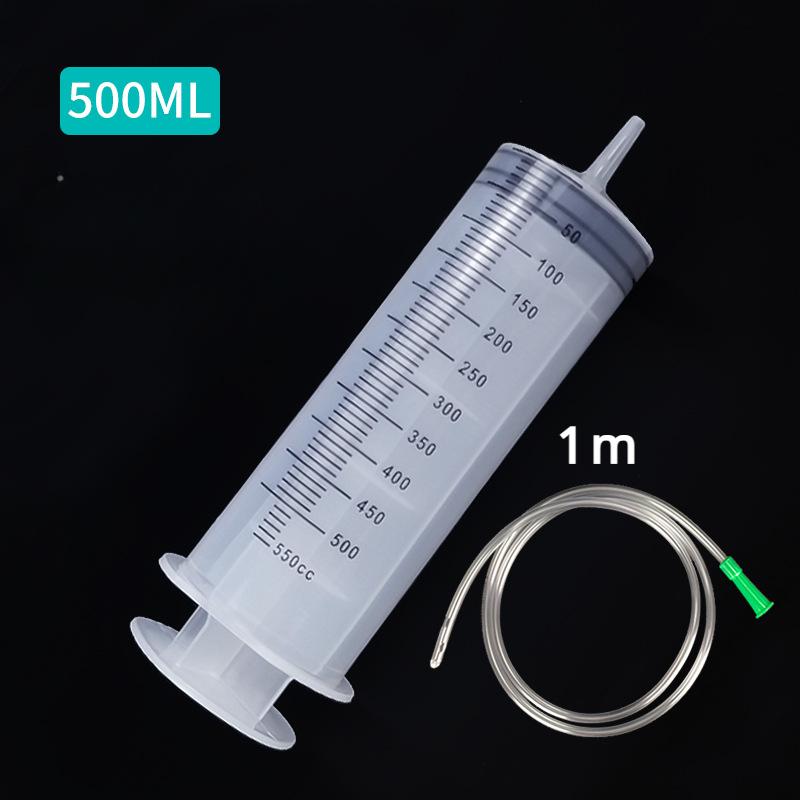 Strzykawka próżniowa o dużej pojemności 100/200/300/500ml Strzykawka wielokrotnego użytku Pompa olejowa z wężem 1m Pompa dozująca do żywienia zwierząt domowych