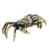 Elegant Brass Crab Sculpture Lifelike Detailing Crab Statue for Collectors and Decoration Enthusiasts Desk Accessory