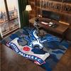 Tappeto in Velluto di Cristallo con Stampa del Crystal Palace Football, Comodo Assorbente d'Acqua Antiscivolo Tappeto per Pavimenti Interni