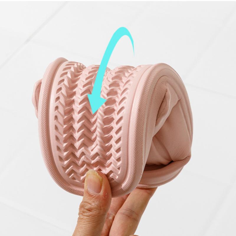 New Style Drooping Pleated Petal Slippers Male and Female Home Indoor and Outdoor Platform Non-Slip Couple Slippers